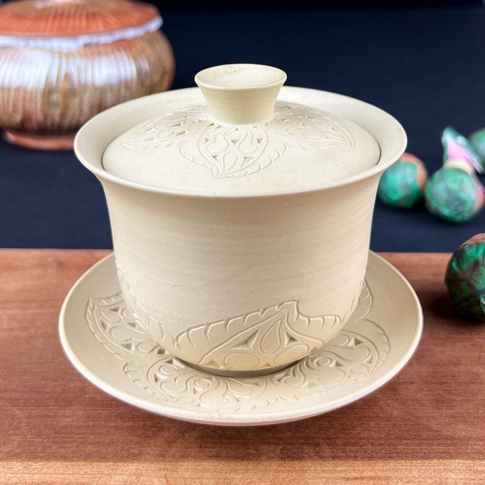 Unglazed Dai Pottery Gaiwan