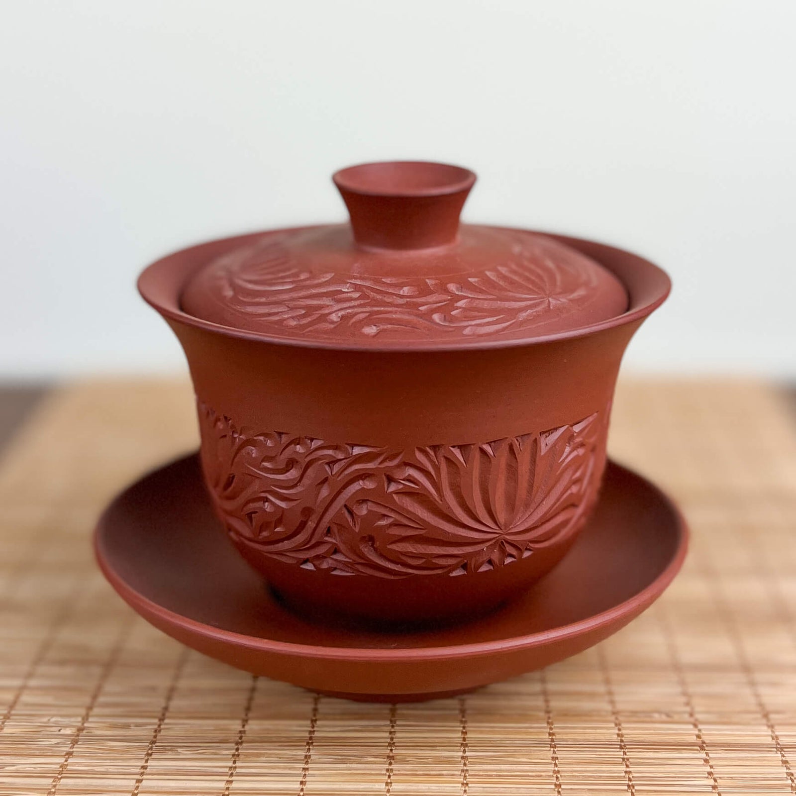 Dai Carved Red Clay Gaiwan - 160 ml