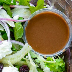 Eight ounces of vegan gluten free balsamic vinaigrette from The Steeping Room kitchen.